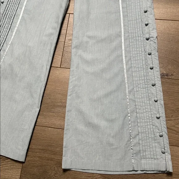 Free People × Nigel Preston Wide Flare Trousers High Rise Light Blue Size XS - Picture 5 of 15